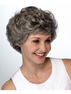 Modern Layered Short Grey Wigs