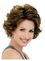 Shining Curly Brown Bob Wigs