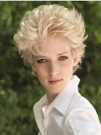 Good Looking Blonde Short Synthetic Wigs