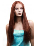 Auburn Monofilament Remy Human Hair Wig-WWA023