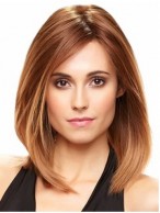 Red Monofilament Remy Human Hair Wig-WWA024