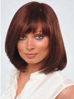 Red Monofilament Remy Human Hair Wig-WWA172