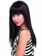 Black Capless Remy Human Hair Wig-WWA291