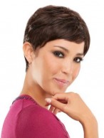 Brown Capless Remy Human Hair Wig-WWA334