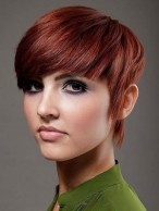 Red Capless Remy Human Hair Wig-WWA356