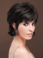 Black Capless Remy Human Hair Wig-WWA390