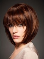 Auburn Capless Remy Human Hair Wig-WWA391