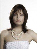 Black Capless Remy Human Hair Wig-WWA421
