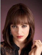 Brown Capless Remy Human Hair Wig-WWA457