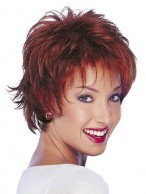 Red Capless Remy Human Hair Wig-WWA534
