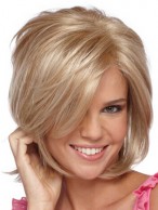 Shoulder Length Layered Cut with Bangs Wig