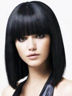 Black Capless Remy Human Hair Wig-WWA650