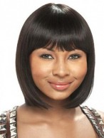 Short Straight 100% Remy Human Hair Wig