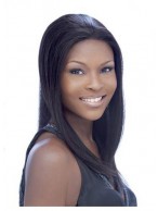 Long Straight Human Hair Lace Front Wig