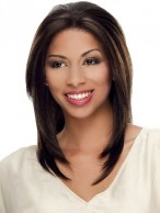 Shoulder Length Straight Lace Front Synthetic Wig