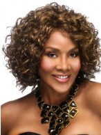 Capless Medium Length Curly Synthetic Wig