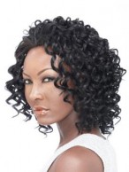 Medium Length Curly Capless Synthetic Wig