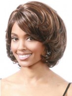 Chin Length Wavy Capless Synthetic Hair Wig