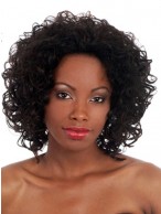 Sophisticated Curly Synthetic Medium Length Wig