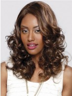 Synthetic Lace Front Mid-Length Curly Wig