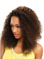 Online Medium Curly Brown No Bang African American Lace Wigs for Women