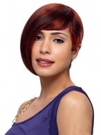 Custom Short Straight Side Bang African American Lace Wigs for Women