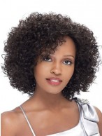 New Impressive Short Curly African American Lace Wigs for Women 12 Inch