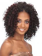 Trendy Medium Curly No Bang African American Lace Wigs for Women 12 Inch