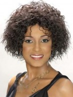 Short Curly African American Lace Wigs for Women 8 Inch