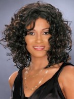 Lovely Medium Curly African American Wigs for Women 14 Inch