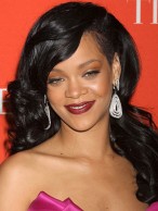 Shinning Long Wavy Black African American Lace Wigs