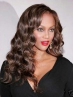Hand Knitted Long Curly Brown African American Wigs