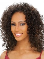 Personalized Medium Curly No Bang African American Lace Wigs for Women