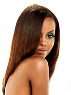Amazing Long Straight No Bang African American Lace Wigs for Women