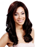 Amazing Long Wavy No Bang African American Lace Wigs for Women