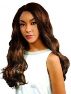 Afro American Long Wavy No Bang African American Lace Wigs for Women