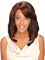 Faddish Medium Wavy Side Bang African American Lace Wigs for Women 14 Inch