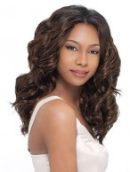 Simple Long Wavy No Bang African American Lace Wigs for Women