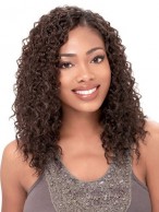 Medium Curly No Bang African American Lace Wigs for Women 16 Inch 