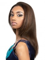 Super Smooth Long Straight No Bang African American Lace Wigs for Women 18 Inch