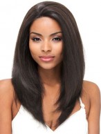 Sale Wigs Medium Straight No Bang African American Lace Wigs for Women 16 Inch 