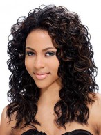 Faddish Medium Curly African American Lace Wigs for Women 14 Inch