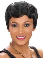 Discount Short Wavy Black African American Lace Wigs