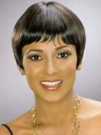 Cheap Colored Short Black African American Lace Wigs