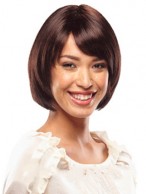 Exquisite Short Straight Full Bang African American Wigs for Women 10 Inch