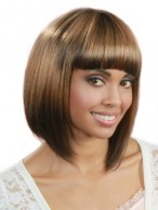 Noble Short Straight Full Bang African American Wigs for Women 10 Inch