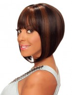 Amazing Short Straight Full Bang African American Wigs for Women