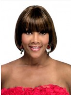 The Fresh Short Straight Full Bang African American Wigs for Women