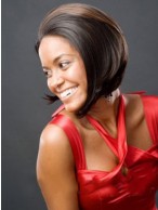 Gracefull Short Straight No Bang African American Lace Wigs for Women