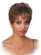 Lovely Short Wavy Full Bang African American Wigs for Women